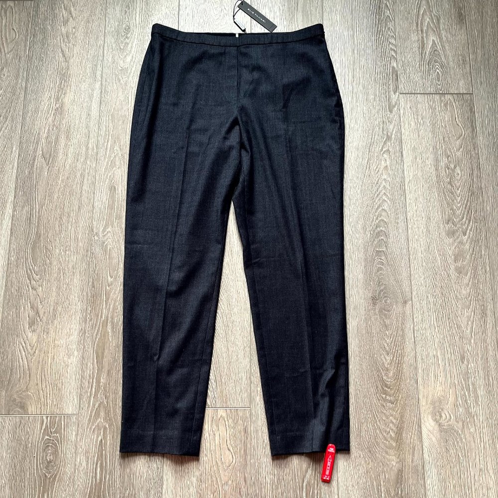 NWT Elie Tahari Marcia‎ Pant Er01D207 Navy Multi size 12 wool blend